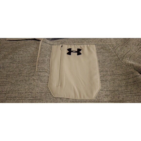 Under Armour Men's Cold Gear Fit 1/4 Snap Gray Pullover Fleece Size Medium - Picture 6 of 13
